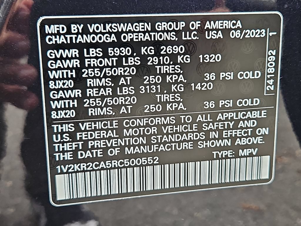 Certified 2024 Volkswagen Atlas SE w/ Panoramic Sunroof Package AWD/4WD image 30