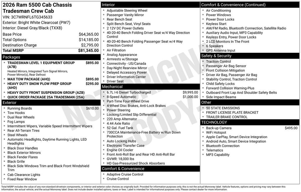 New 2026 RAM 5500 Tradesman AWD/4WD image 29