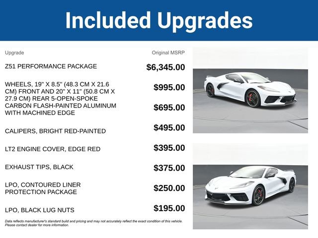 Used 2024 Chevrolet Corvette Stingray Preferred Cpe w/ Z51 Performance Package RWD image 5