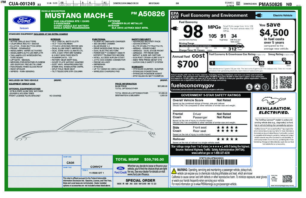 Used 2023 Ford Mustang Mach-E California Route 1 AWD/4WD image 19