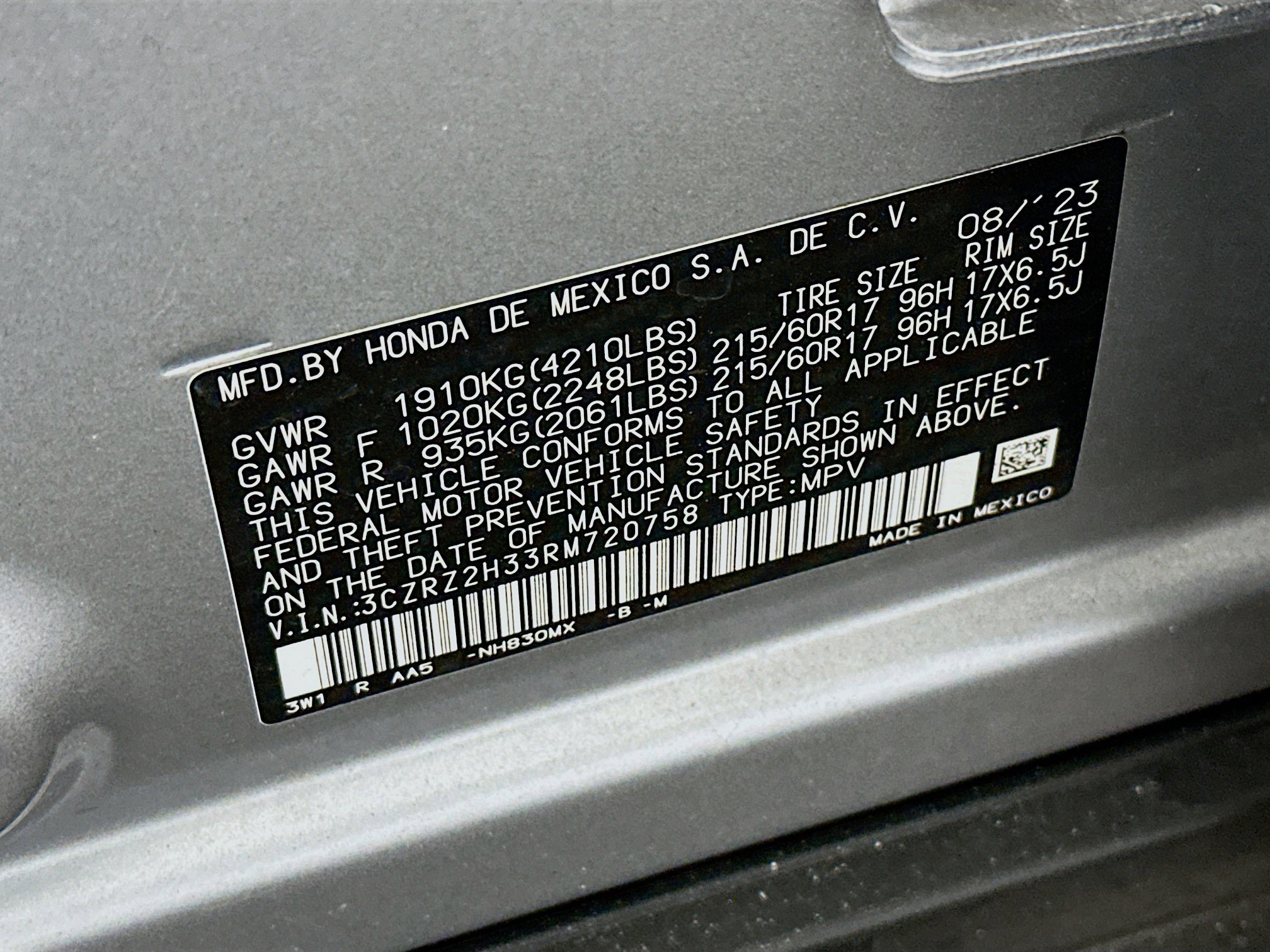 Used 2024 Honda HR-V LX image 12