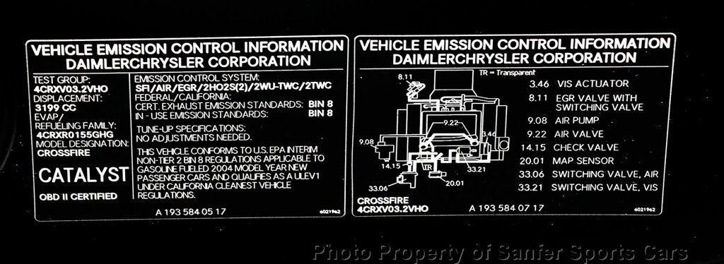 Used 2004 Chrysler Crossfire Coupe RWD image 32