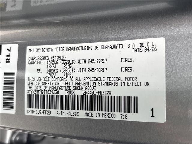 New 2026 Toyota Tacoma SR5 RWD image 20
