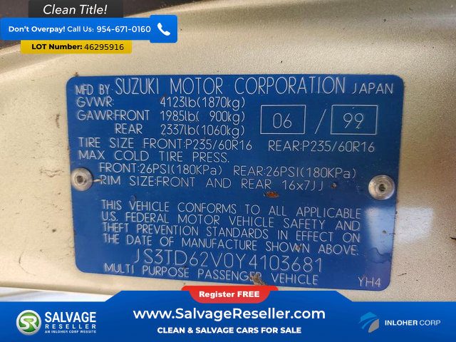 Used 2000 Suzuki Grand Vitara 4WD image 17