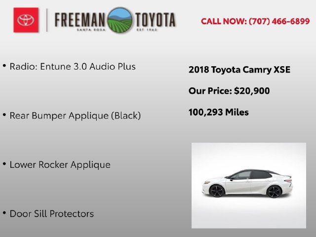 Used 2018 Toyota Camry XSE w/ Audio Package FWD image 10