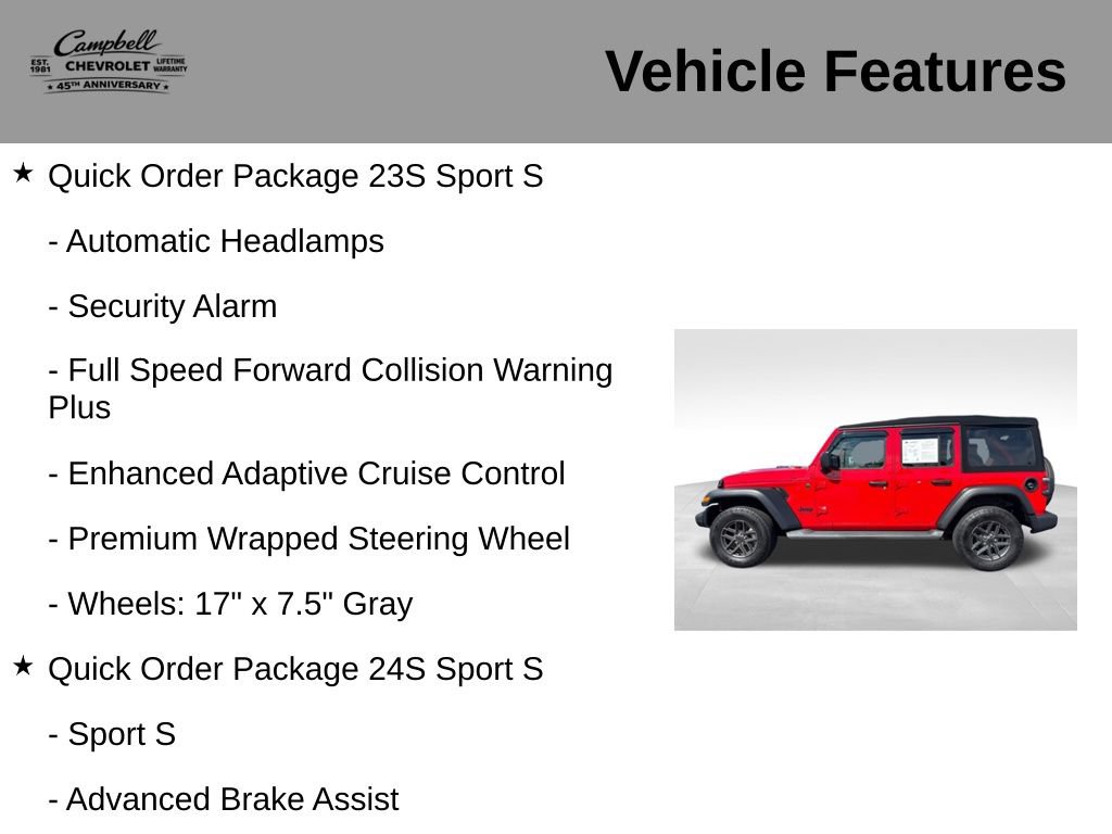 Used 2024 Jeep Wrangler Unlimited Sport AWD/4WD image 10