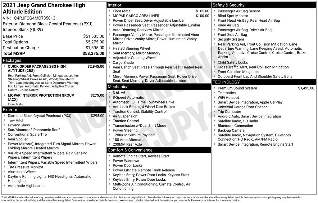 Certified 2021 Jeep Grand Cherokee High Altitude AWD/4WD image 45