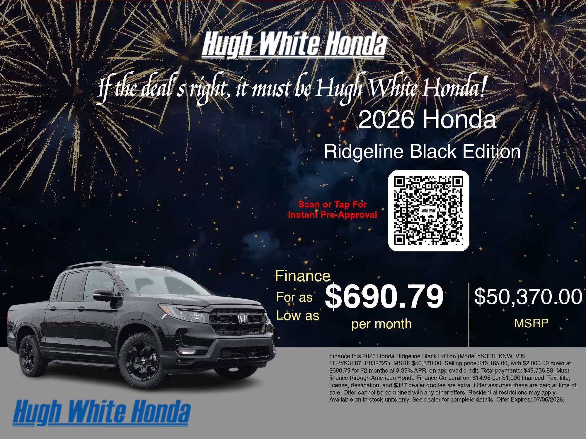 New 2026 Honda Ridgeline Black Edition image 7
