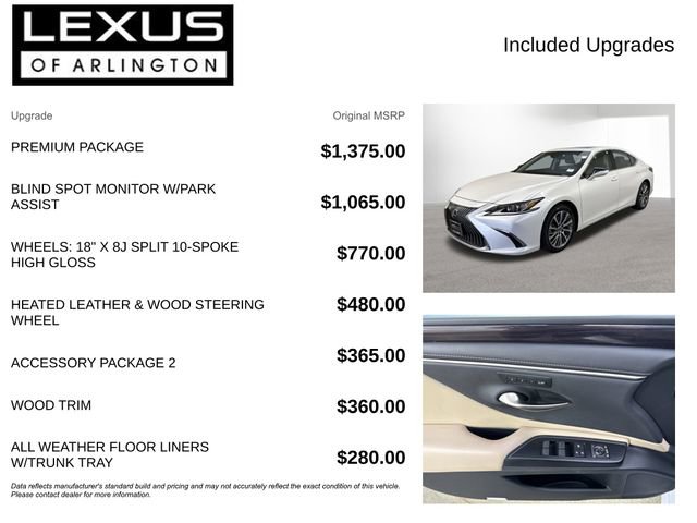 Used 2020 Lexus ES 350 w/ Premium Package image 4