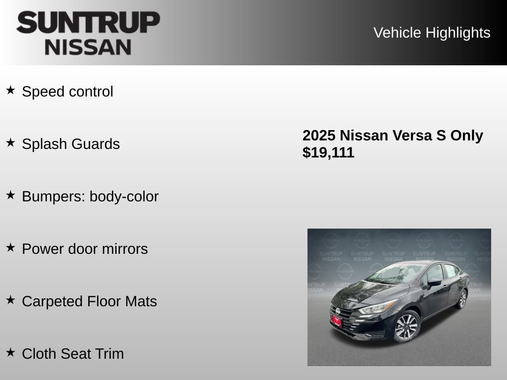 Used 2025 Nissan Versa S w/ S Plus Package FWD image 38