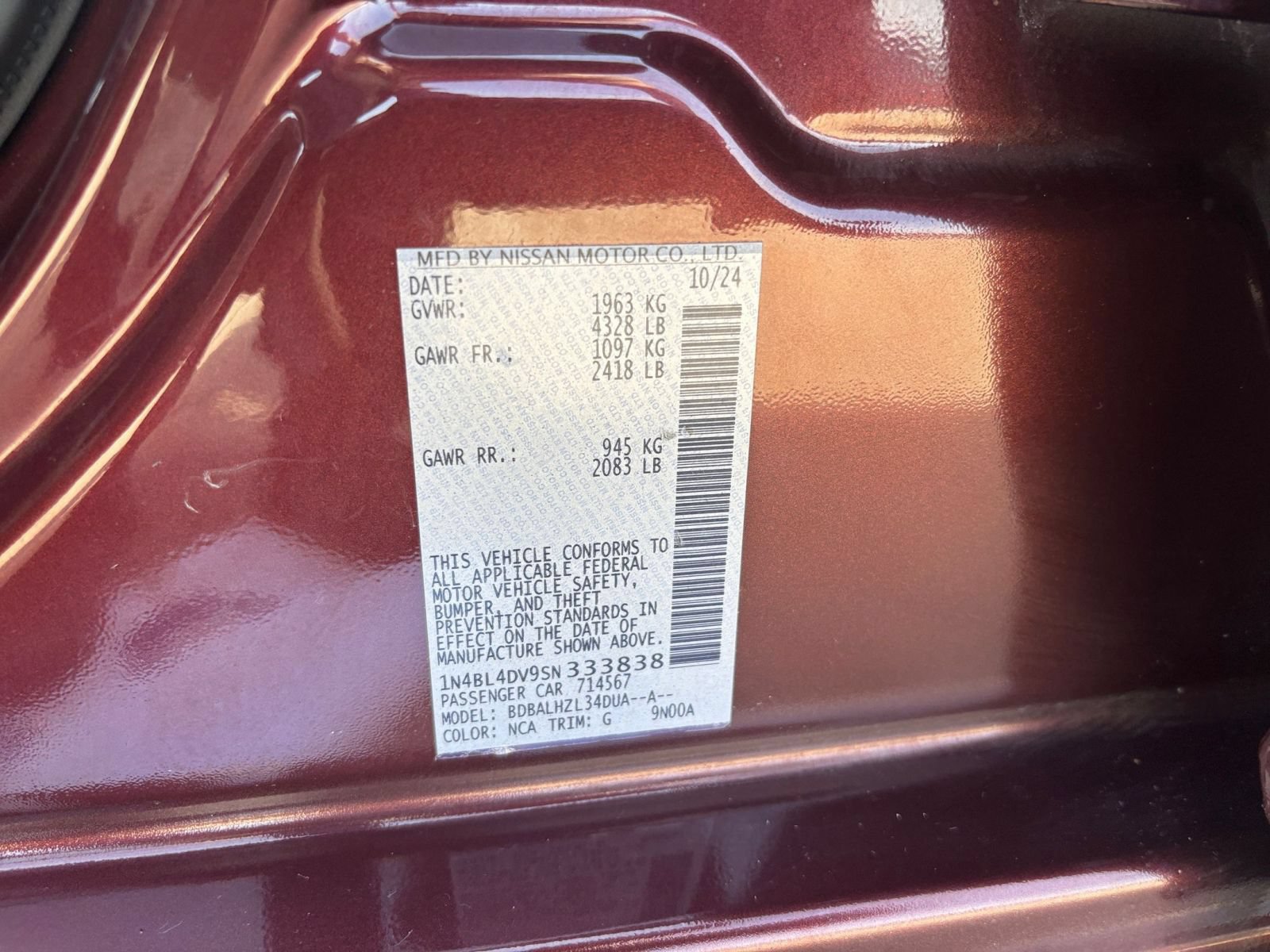 Used 2025 Nissan Altima 2.5 SV FWD image 24