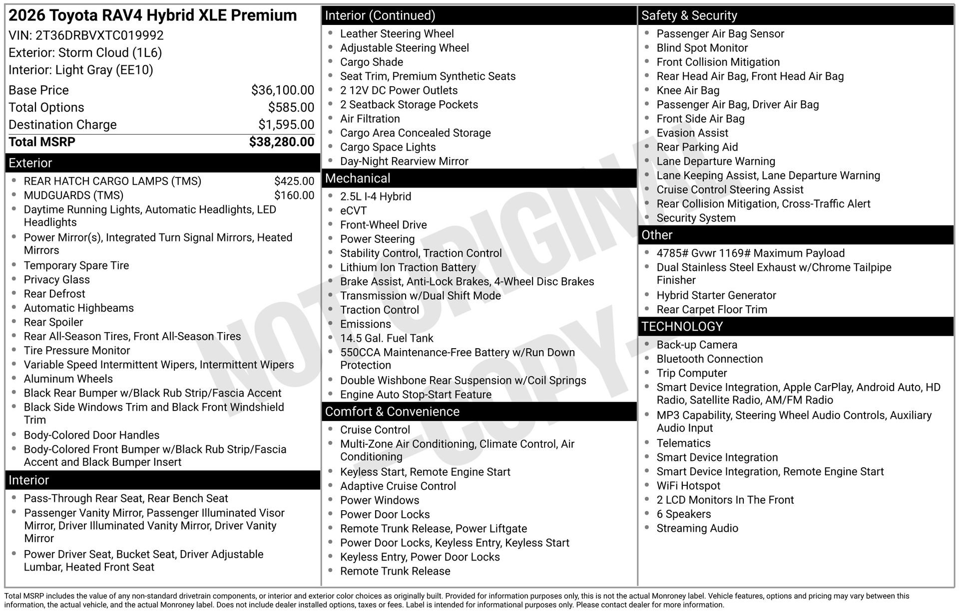 New 2026 Toyota RAV4 XLE Premium FWD image 1