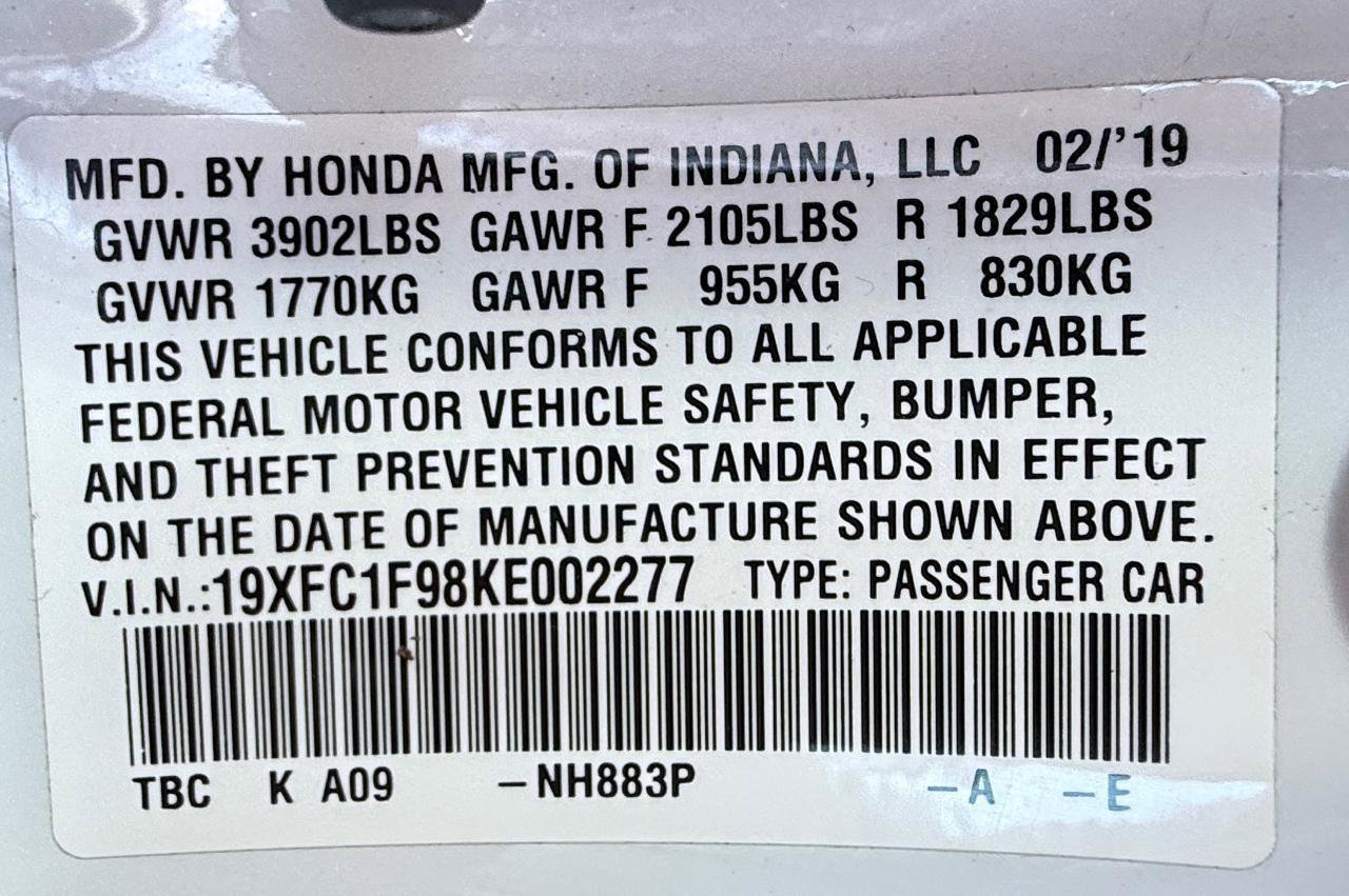 Used 2019 Honda Civic Touring image 16