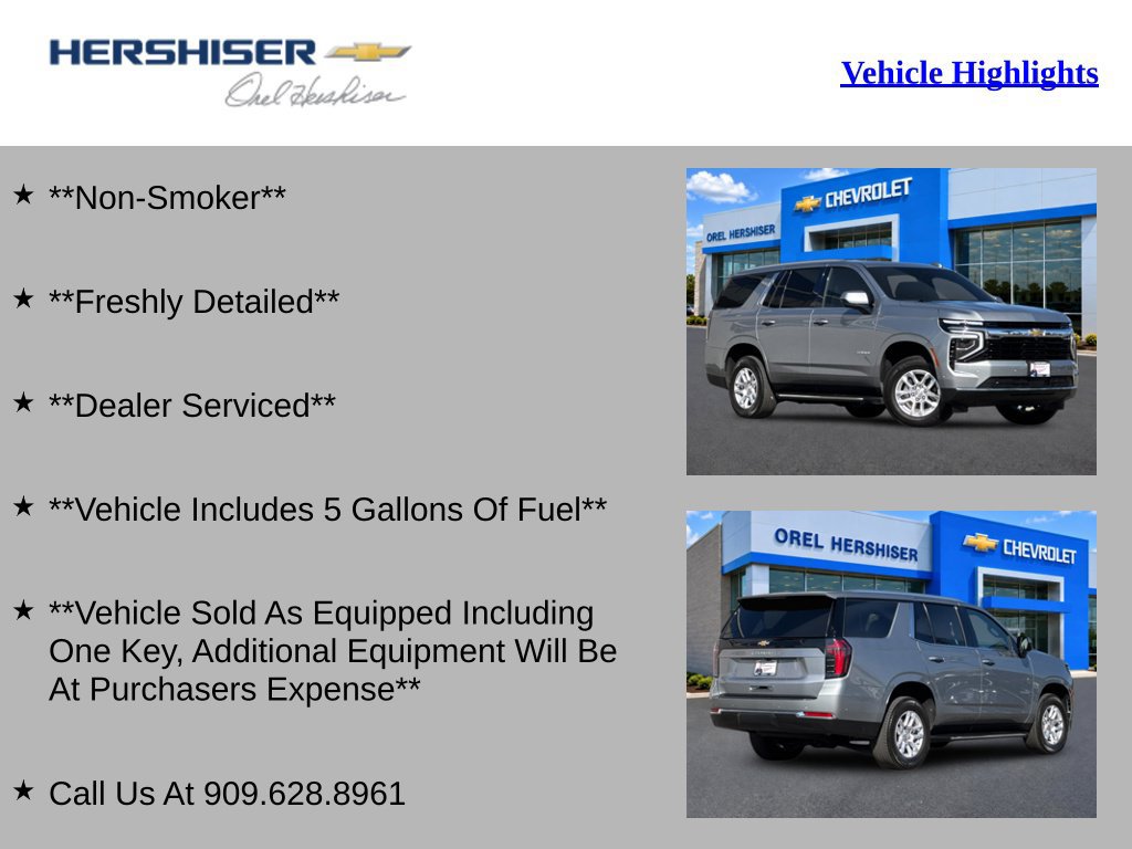 Used 2025 Chevrolet Tahoe LS RWD image 2