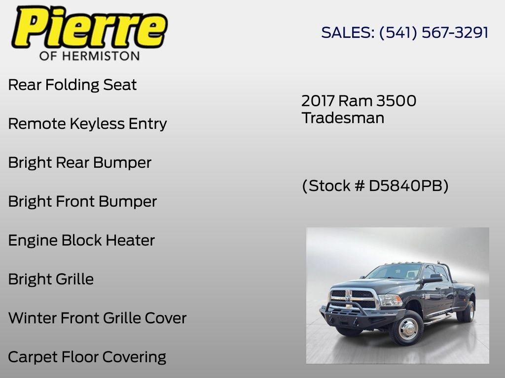 Used 2017 RAM 3500 Tradesman w/ Chrome Appearance Group AWD/4WD image 18