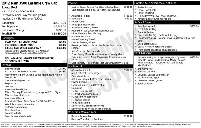 Used 2012 RAM 3500 Laramie w/ Cold Weather Group AWD/4WD image 31