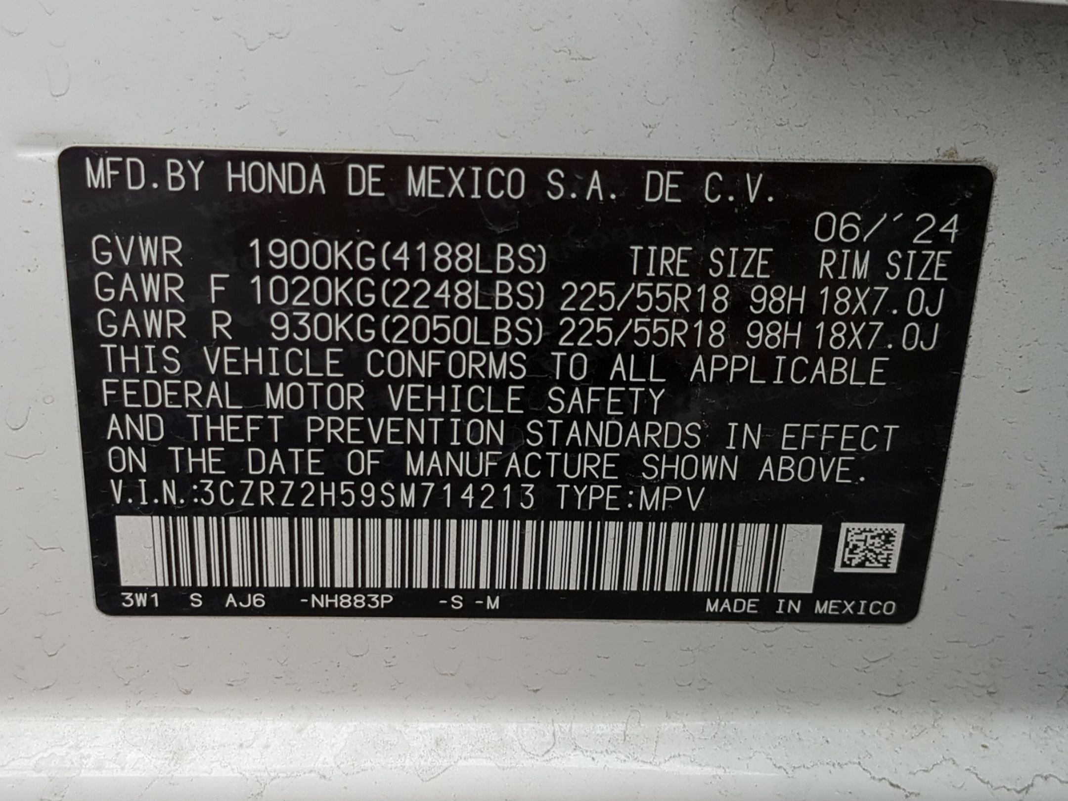 Certified 2025 Honda HR-V Sport image 35