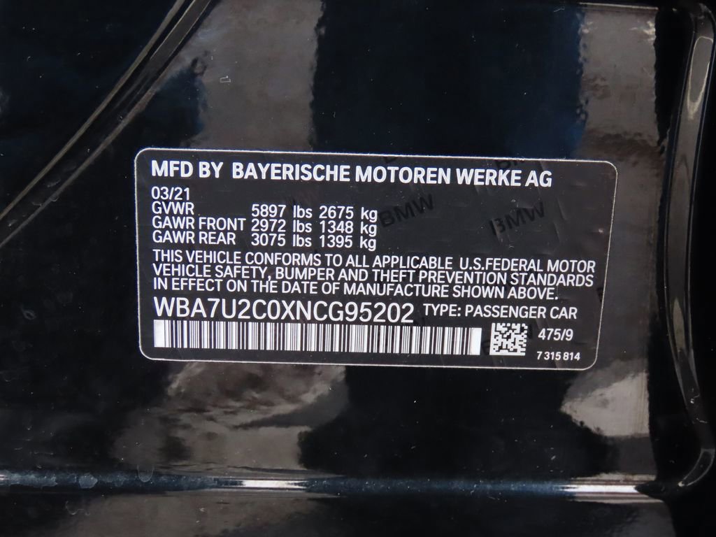 Used 2022 BMW 750i xDrive w/ Luxury Rear Seating Package image 45
