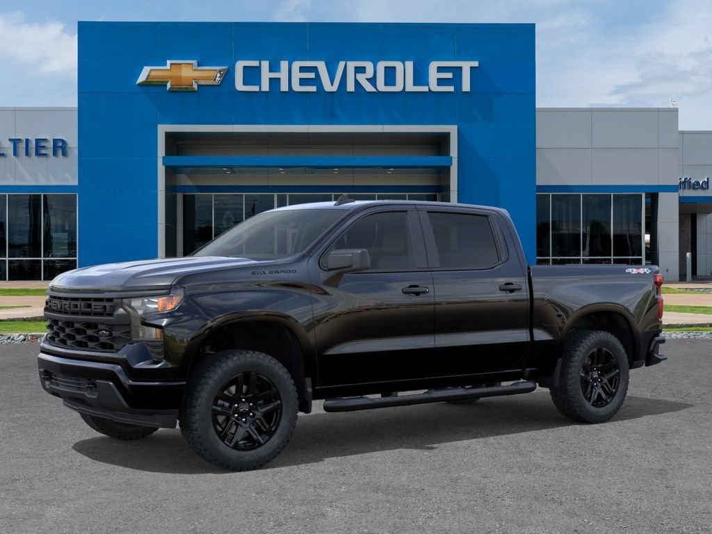 New 2026 Chevrolet Silverado 1500 Custom w/ Turbomax Blackout Package AWD/4WD image 2