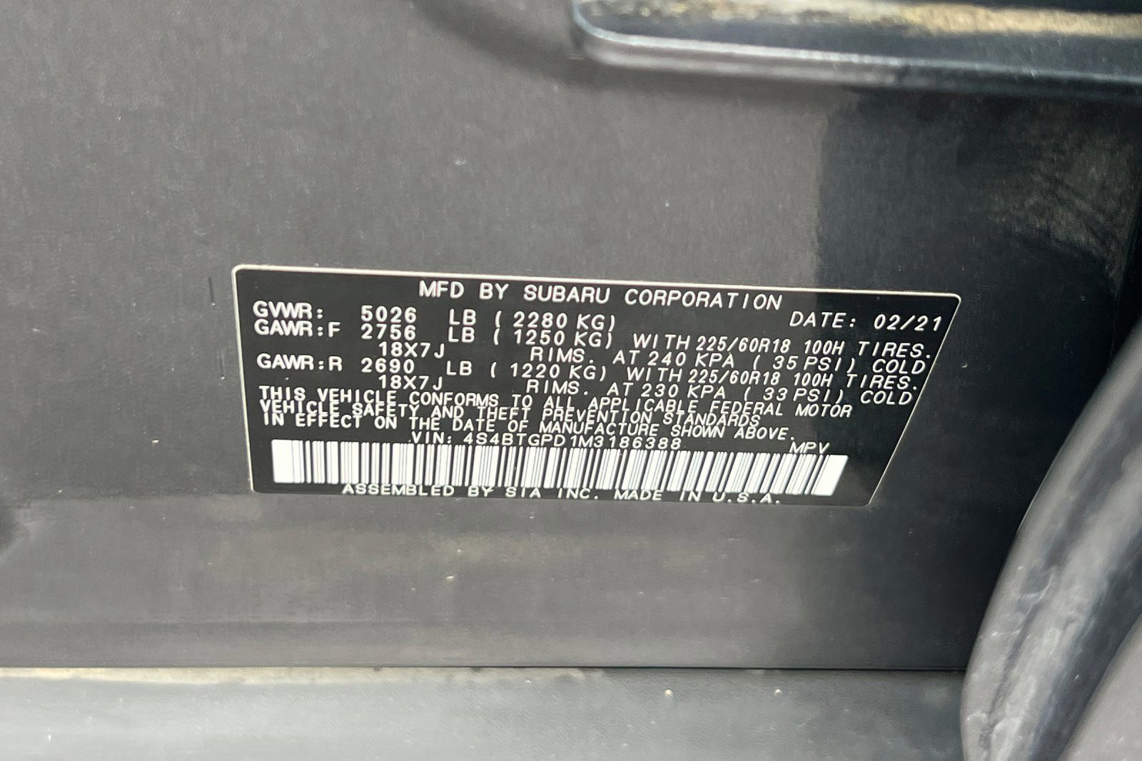 Used 2021 Subaru Outback Touring XT image 30