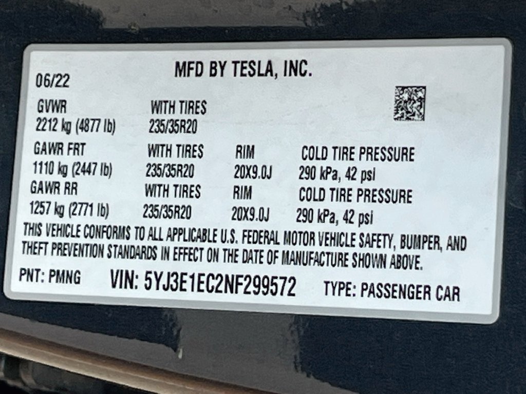 Used 2022 Tesla Model 3 Performance AWD/4WD image 30