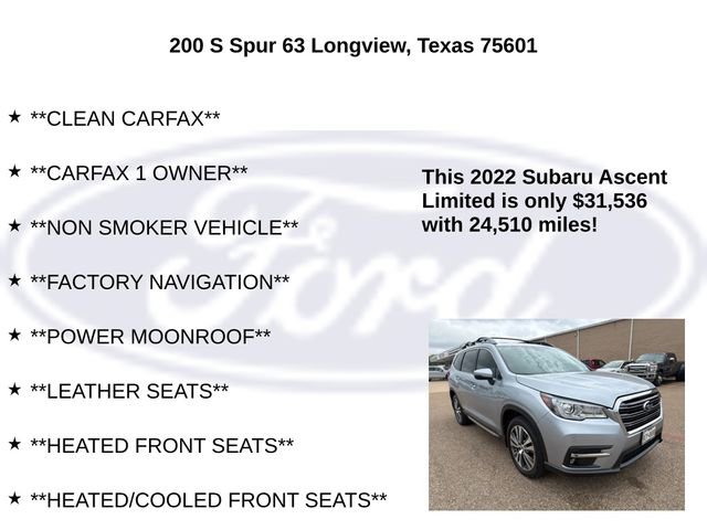 Used 2022 Subaru Ascent Limited w/ Technology Package image 5