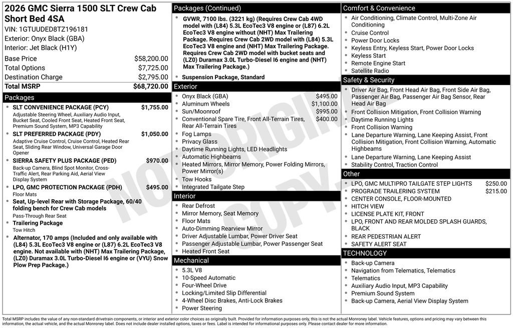 Used 2026 GMC Sierra 1500 SLT w/ SLT Convenience Package AWD/4WD image 5