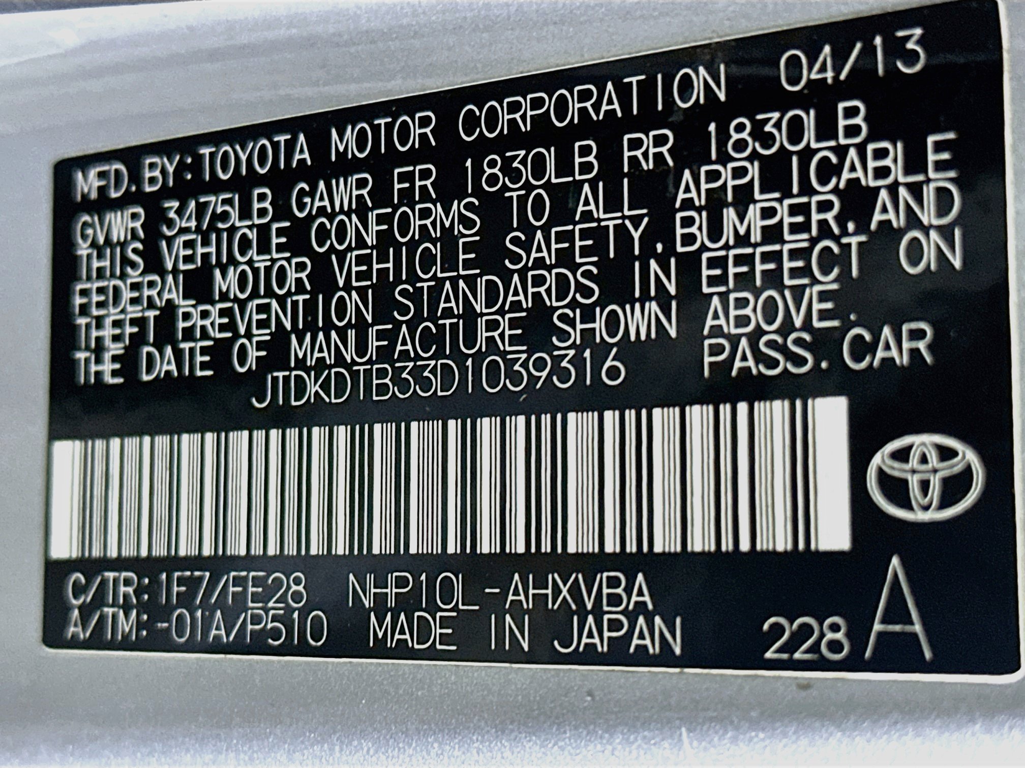 Used 2013 Toyota Prius C One FWD image 12