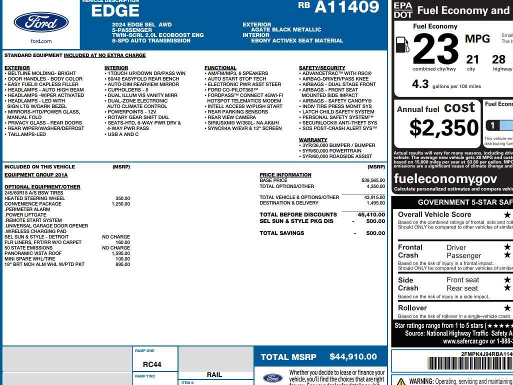 Used 2024 Ford Edge SEL w/ Convenience Package image 2
