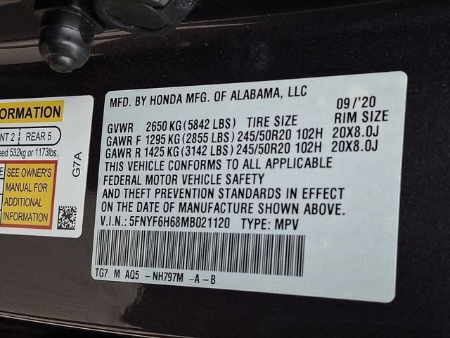 Certified 2021 Honda Pilot Touring image 25