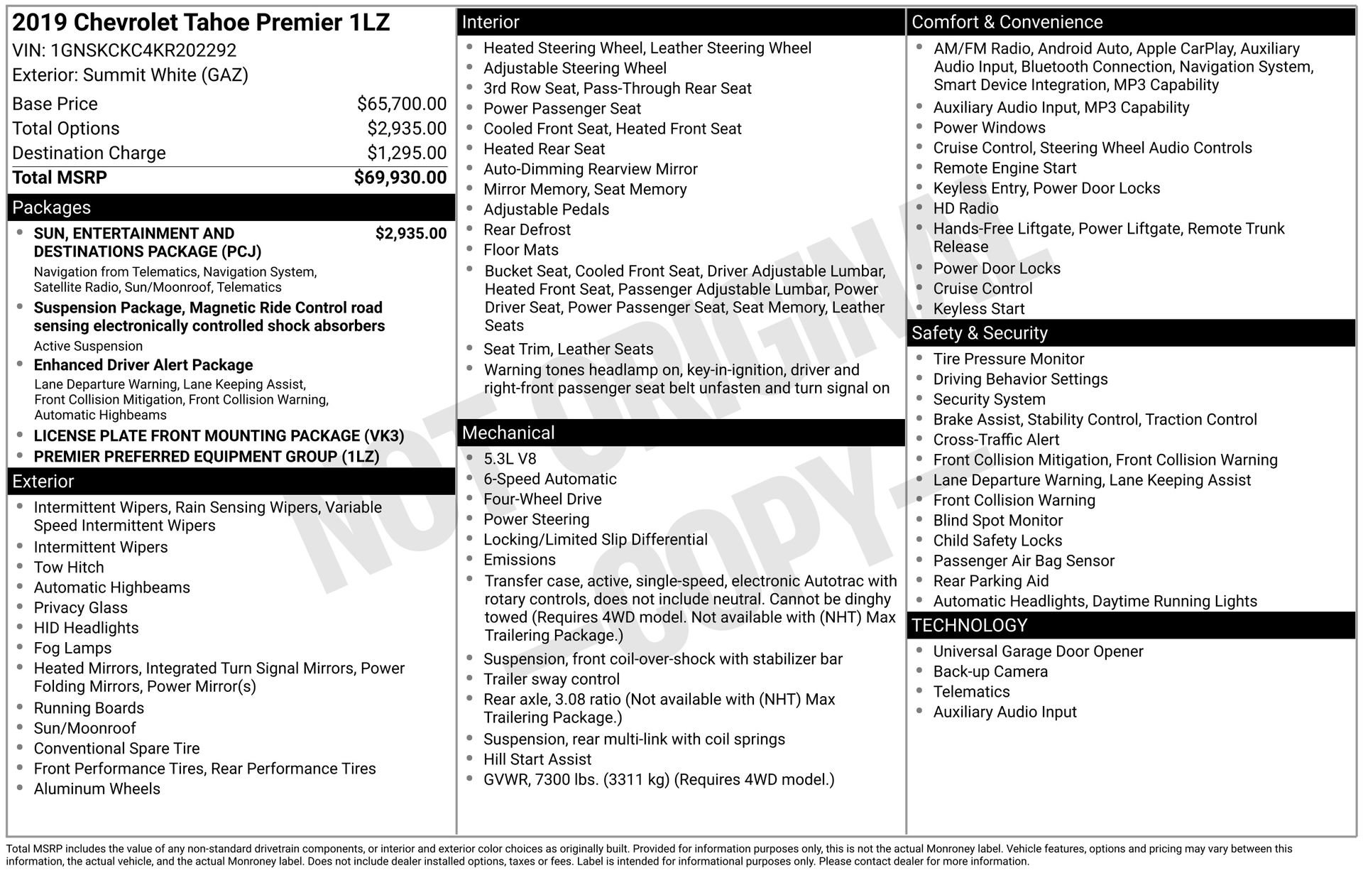 Used 2019 Chevrolet Tahoe Premier AWD/4WD image 31