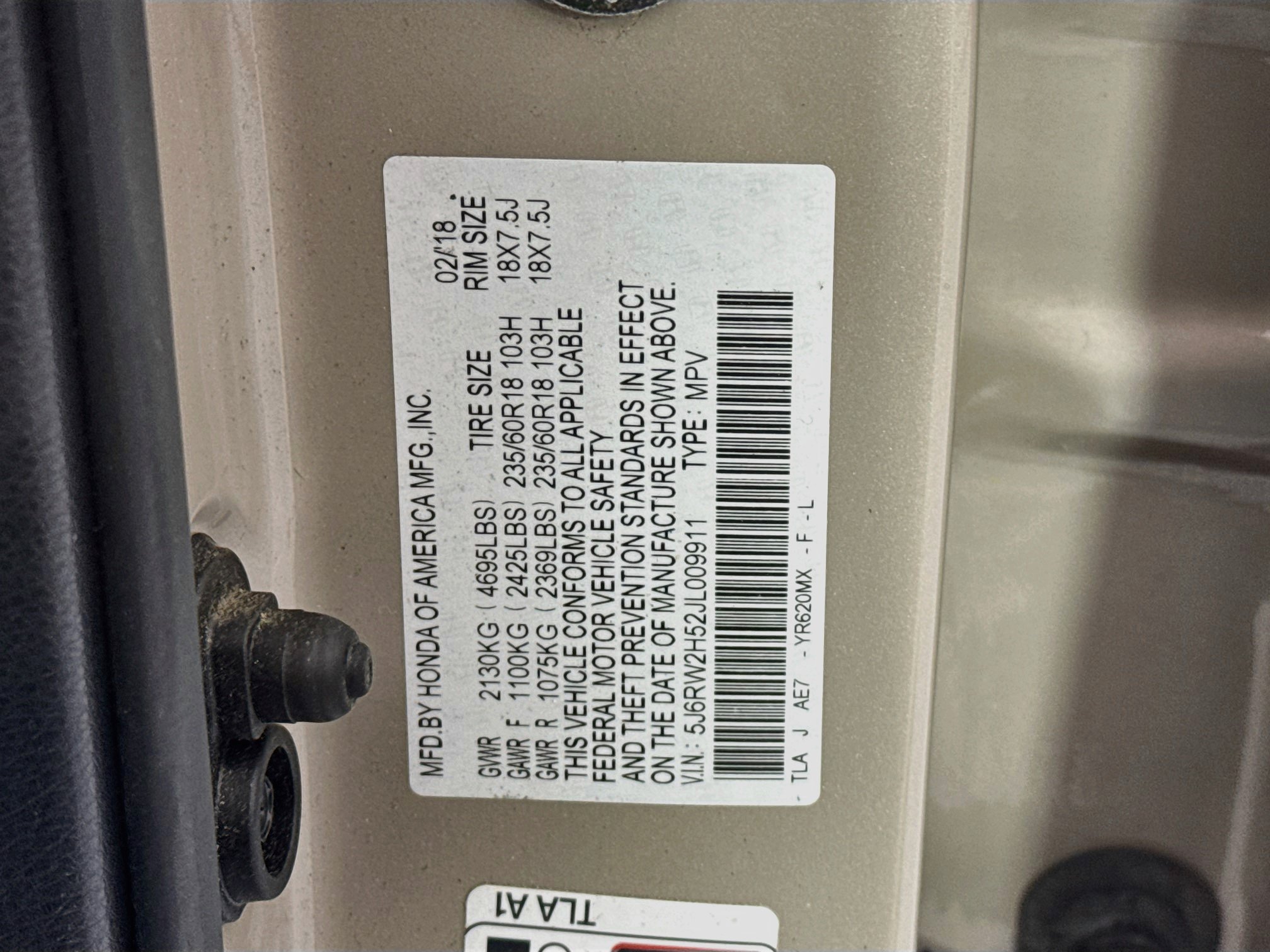 Certified 2018 Honda CR-V EX image 32
