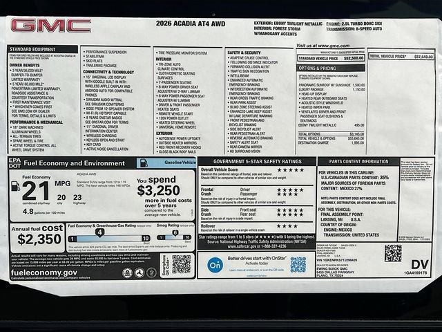 New 2026 GMC Acadia AT4 w/ Luxury Package image 21