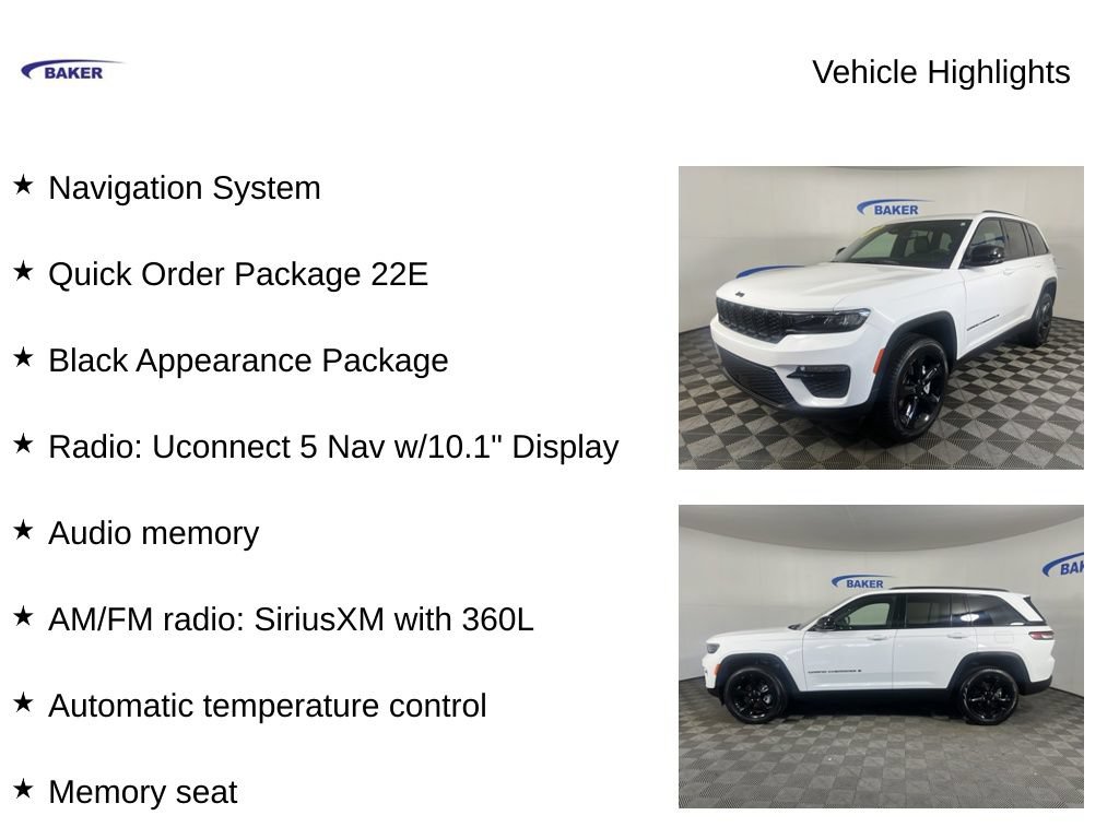 Used 2024 Jeep Grand Cherokee Limited w/ Black Appearance Package AWD/4WD image 4