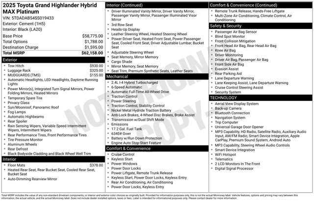 Used 2025 Toyota Grand Highlander AWD Hybrid image 2