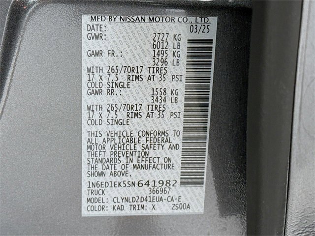 Used 2025 Nissan Frontier PRO-4X w/ Pro Convenience Package image 25