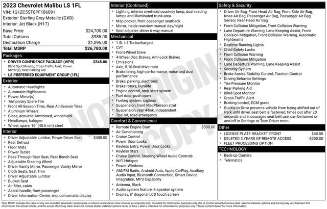 Used 2023 Chevrolet Malibu LS w/ Driver Confidence Package image 33