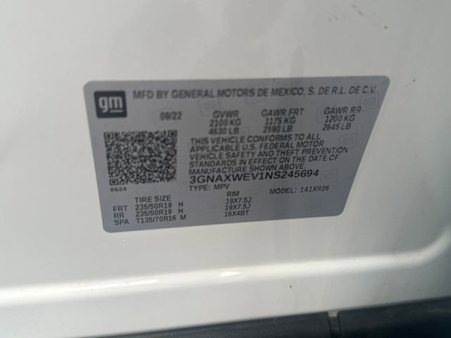 Used 2022 Chevrolet Equinox RS w/ RS Leather Package image 34