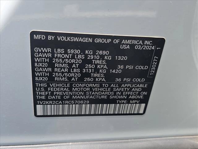 Certified 2024 Volkswagen Atlas SE w/ Panoramic Sunroof Package AWD/4WD image 28