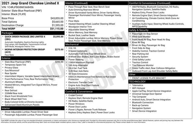 Used 2021 Jeep Grand Cherokee Limited X AWD/4WD image 5
