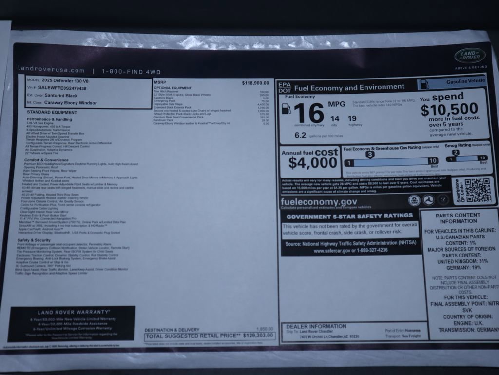 New 2025 Land Rover Defender 130 V8 image 9