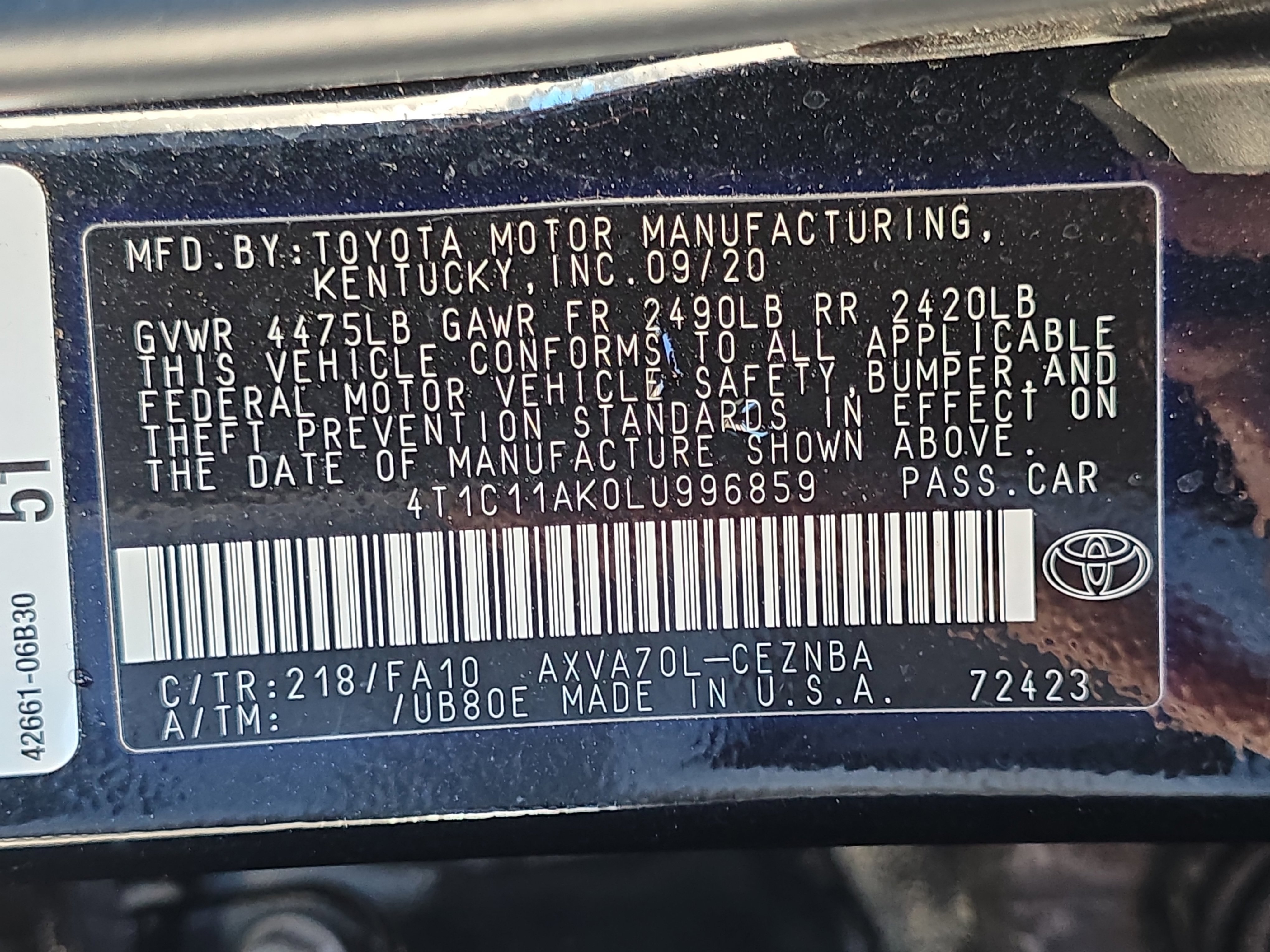 Used 2020 Toyota Camry LE FWD image 34