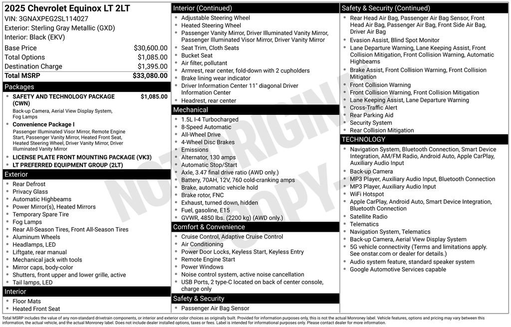 Used 2025 Chevrolet Equinox LT w/ Safety and Technology Package AWD/4WD image 2