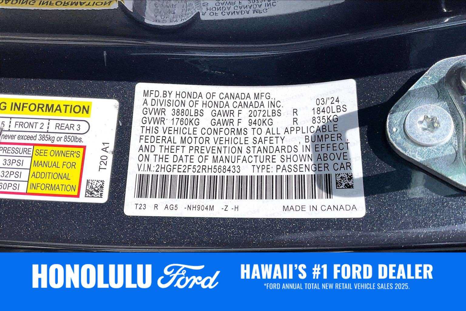 Used 2024 Honda Civic Sport image 20