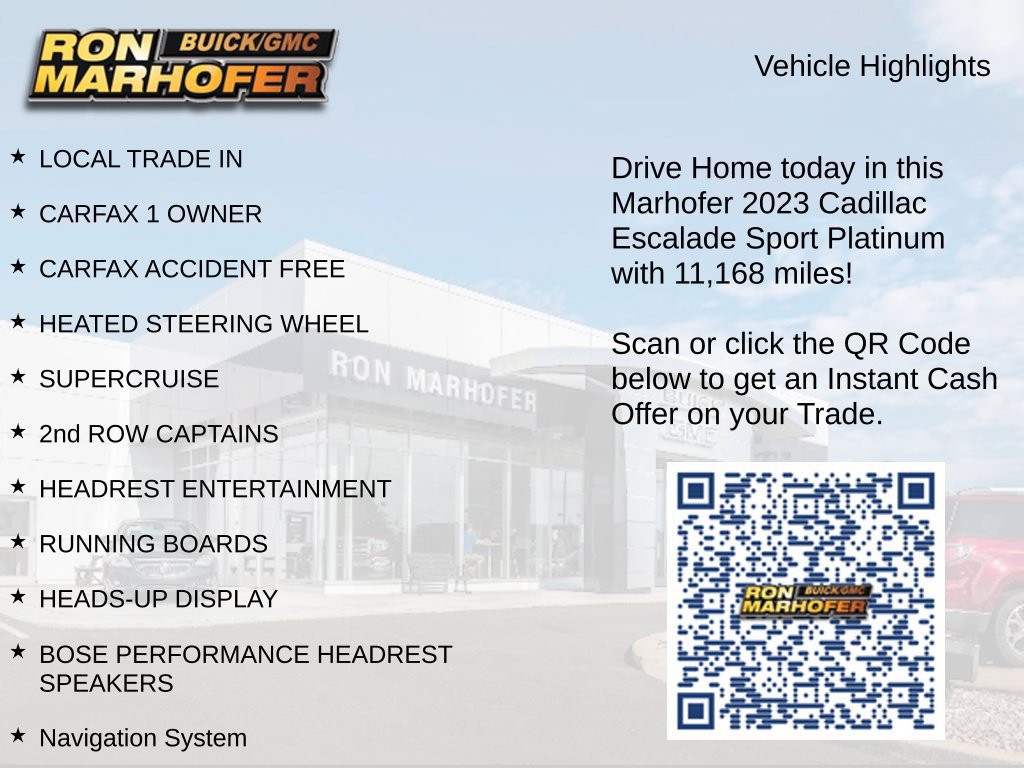 Used 2023 Cadillac Escalade Sport Platinum w/ LPO, ONYX Package AWD/4WD image 15