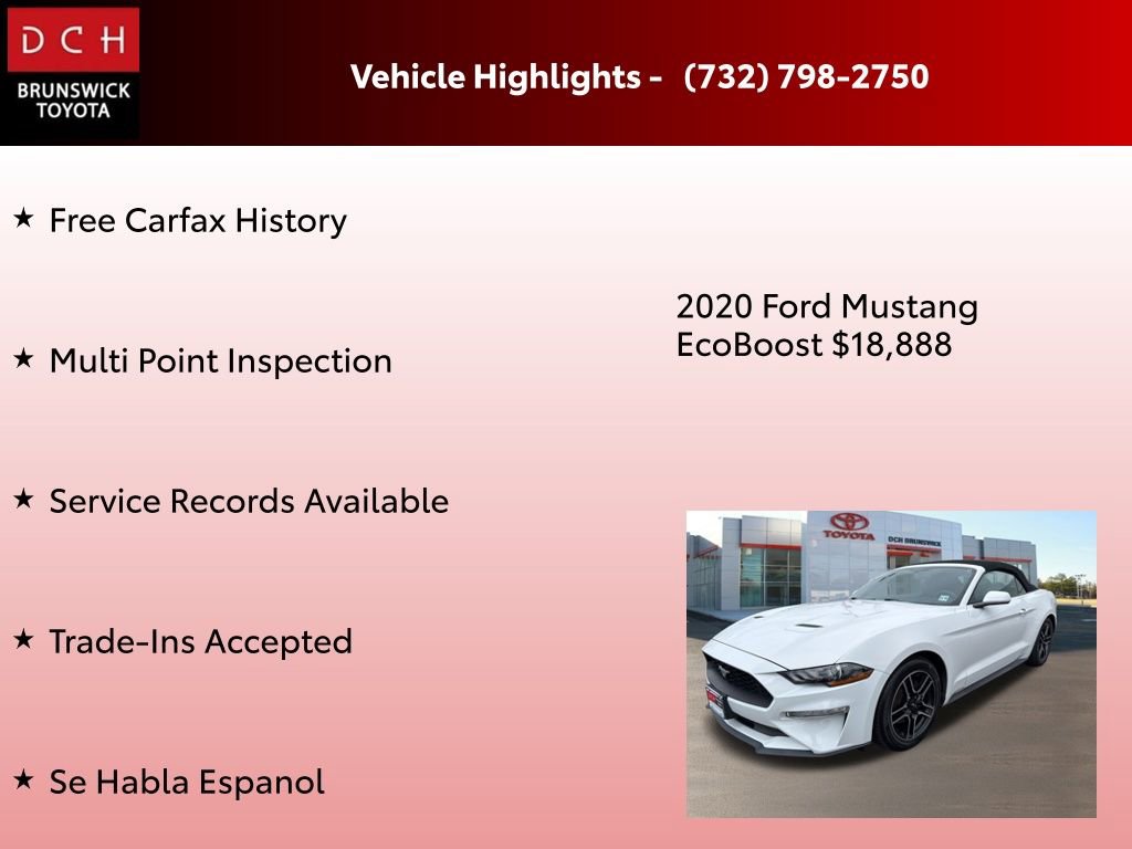 Used 2020 Ford Mustang Convertible w/ Equipment Group 101A image 4