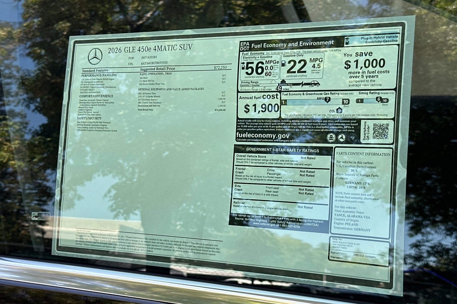 New 2026 Mercedes-Benz GLE 450e 4MATIC image 30