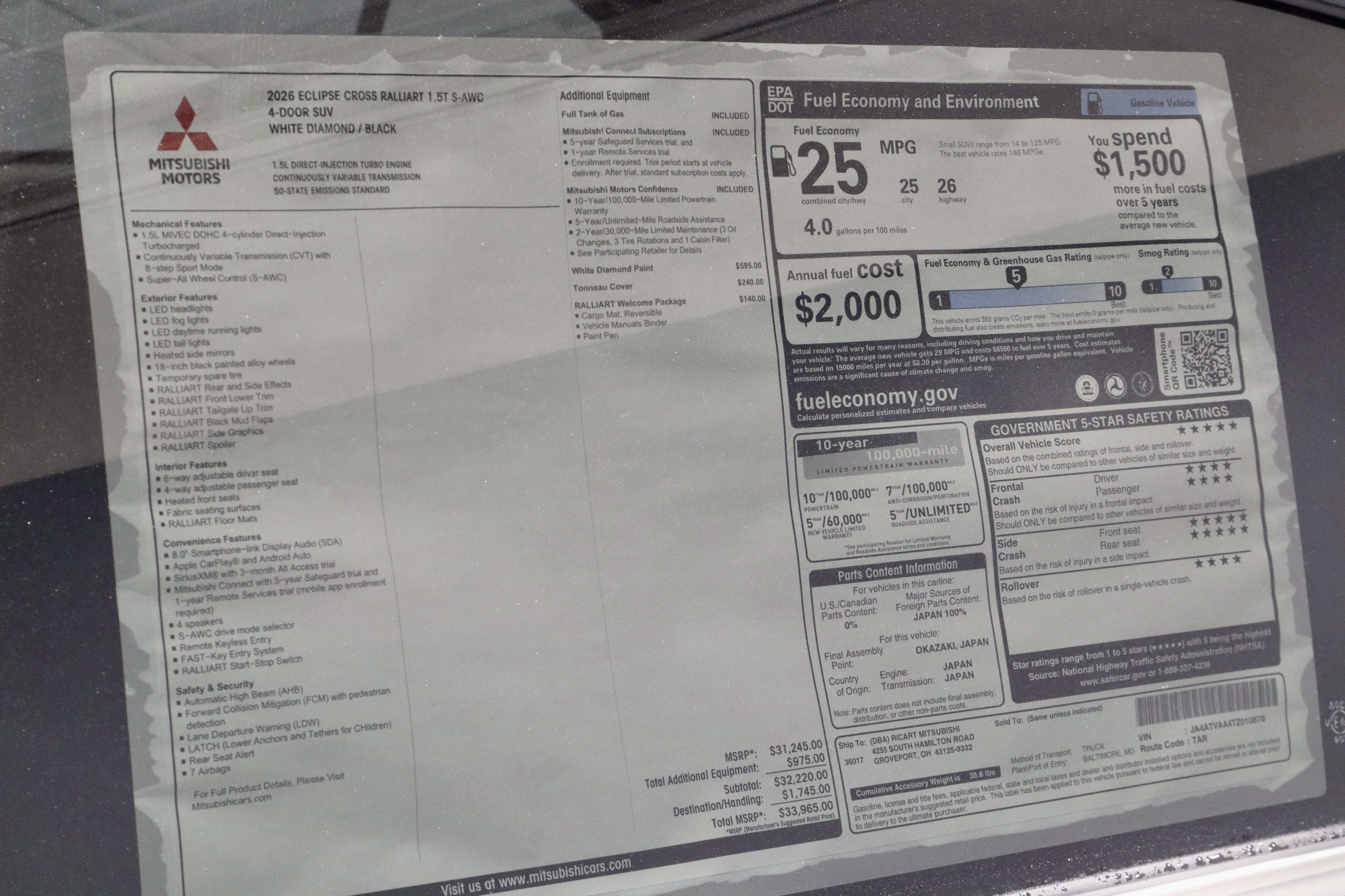 New 2026 Mitsubishi Eclipse Cross Ralliart image 35