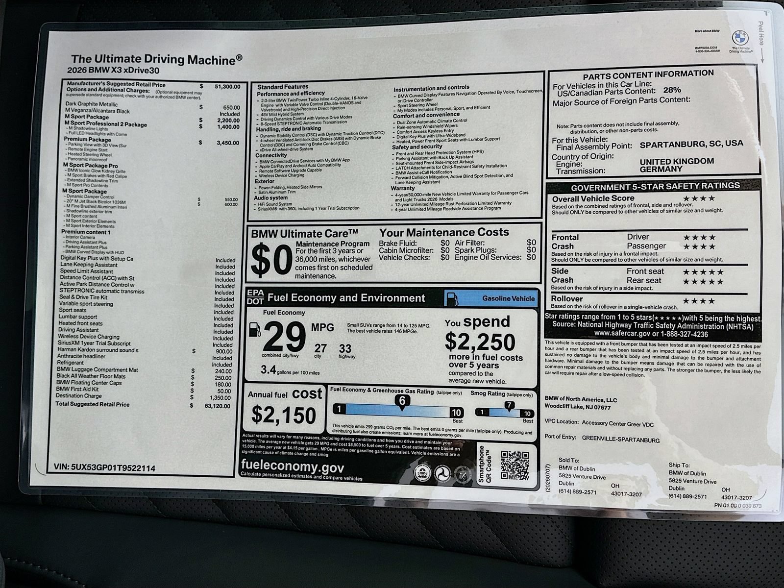 New 2026 BMW X3 xDrive30i w/ Premium Package AWD/4WD image 46