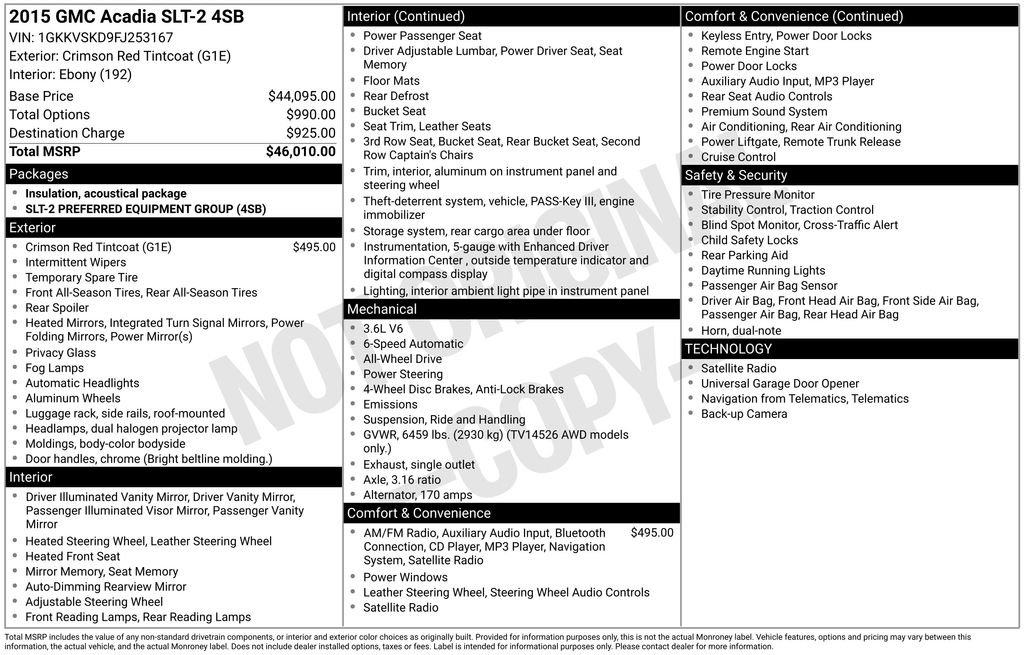 Used 2015 GMC Acadia SLT image 32